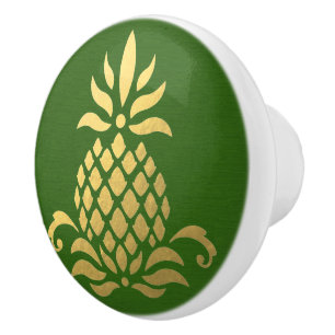 Bouton De Porte En Céramique Pâtes de tiroir à ananas de bienvenue - SRF