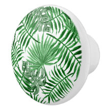 Paume vert tropical Feuille Aquarelle d'été Art