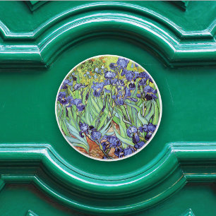 Bouton De Porte En Céramique Paysage floral d'Irises Vincent van Gogh