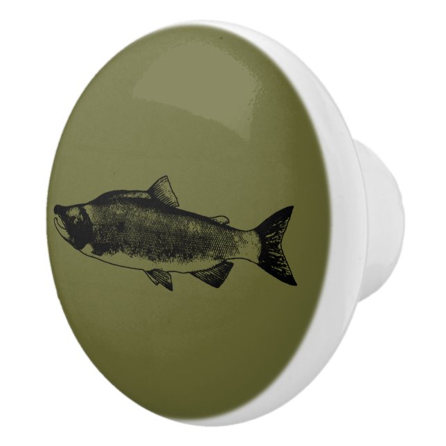 Bouton De Porte En Céramique Pêche au combat (Droite)