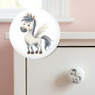 Bouton De Porte En Céramique Pégase Céramique Fantaisiste pour Chambre d'Enfant