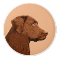 Peinture Labrador Retriever (Chocolat) - Art Canin