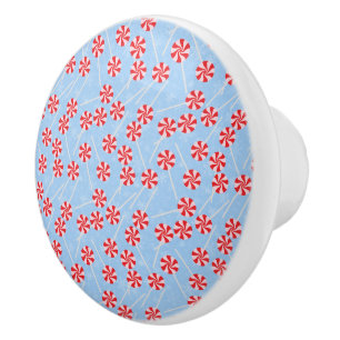 Bouton De Porte En Céramique Pepperment Minets bonbons Noël