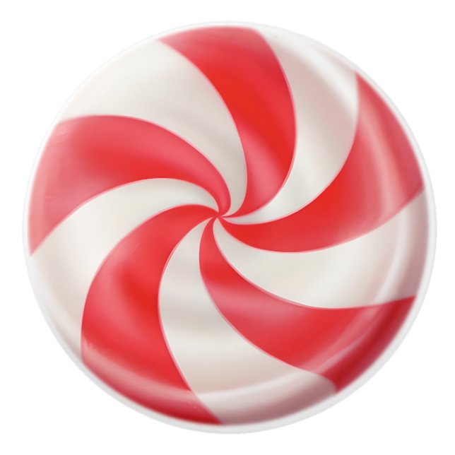 Bouton De Porte En Céramique Peppermint (Devant)