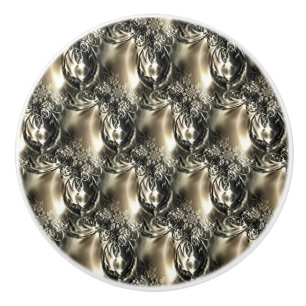 Bouton De Porte En Céramique Perles dorées