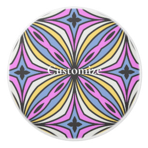 Bouton De Porte En Céramique Pétales de fleurs colorées Thunder_Cove
