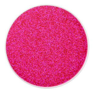 Bouton De Porte En Céramique Peu scintillant rose-foncé