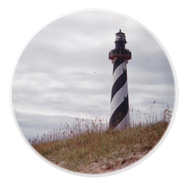 Bouton De Porte En Céramique Phare de Cape Hatteras (Devant)