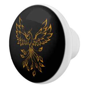 Bouton De Porte En Céramique Phoenix de cuivre