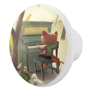 Bouton De Porte En Céramique Pianiste des bois