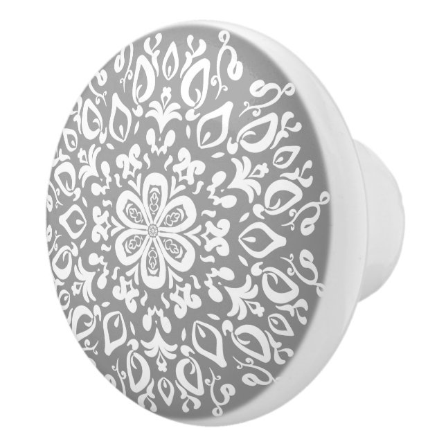 Bouton De Porte En Céramique Pierre Mandala (Droite)