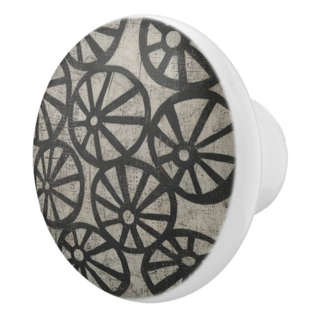 Bouton De Porte En Céramique Pierre - Roues (Droite)
