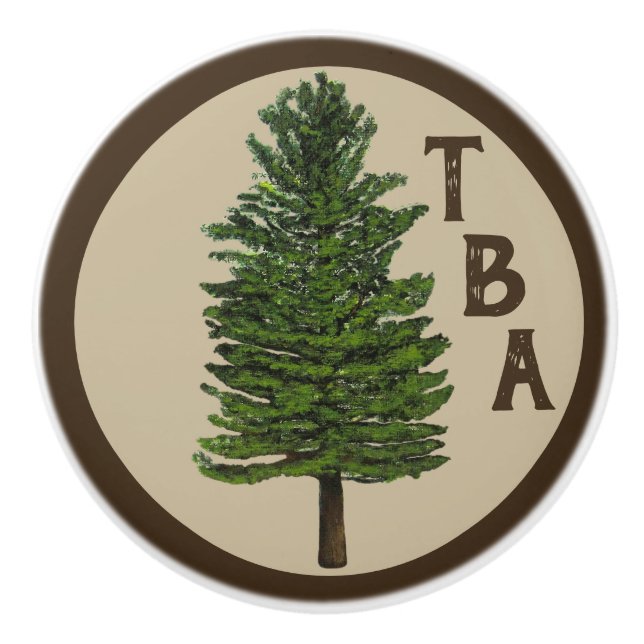 Bouton De Porte En Céramique Pine Tree Ceramic Knob (Devant)