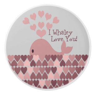 Bouton De Porte En Céramique Pinke I Whaley T'Aime !