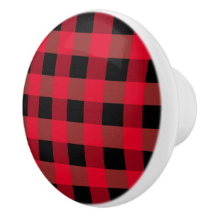 Bouton De Porte En Céramique Plaid de Buffalo