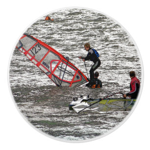 BOUTON DE PORTE EN CÉRAMIQUE PLANCHE À VOILE