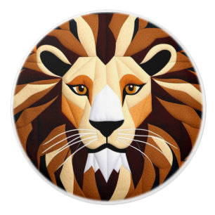 Bouton De Porte En Céramique Planche de lion