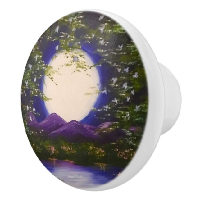 Bouton De Porte En Céramique Pleine Lune (Droite)