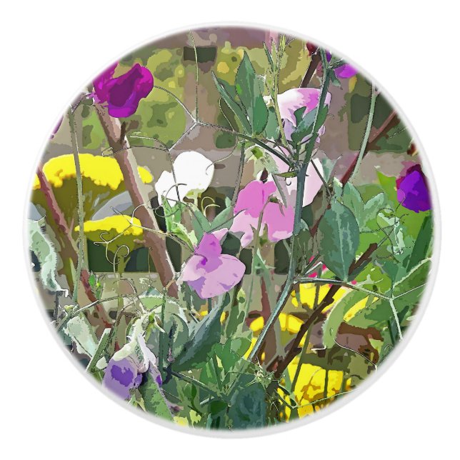 BOUTON DE PORTE EN CÉRAMIQUE POIS DOUX (Devant)