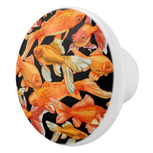 Bouton De Porte En Céramique Poisson d'or