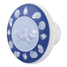 Poisson et coquillages Wedgewood Ceramic Knob