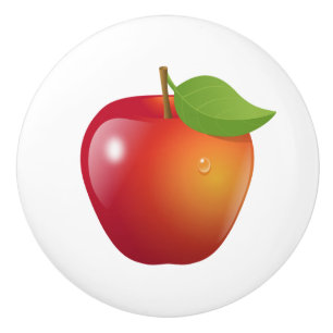 Bouton De Porte En Céramique Pomme rouge douce