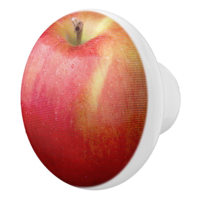 BOUTON DE PORTE EN CÉRAMIQUE POMMES ROUGES DÉLICIEUSES (Droite)