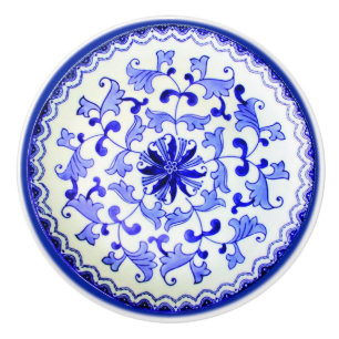 Bouton De Porte En Céramique Porte/tiroir design vintage Delft