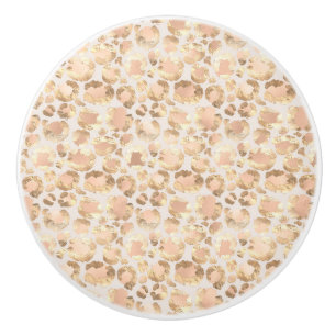 BOUTON DE PORTE EN CÉRAMIQUE POSTER DE ANIMAL LEOPARD PERSONNALISÉ ABSTRAIT