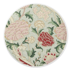 Bouton De Porte En Céramique Préraphaelite Vintage