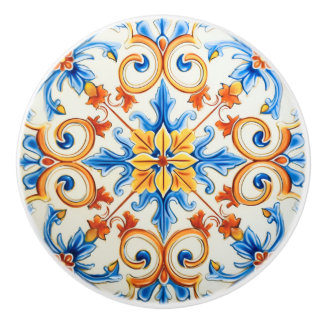Bouton De Porte En Céramique Printemps en Sardaigne
