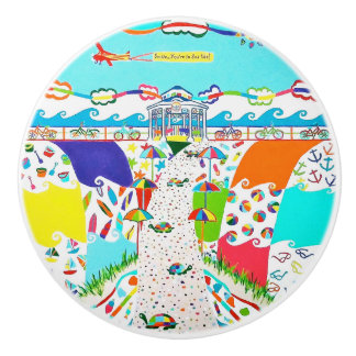 Bouton De Porte En Céramique Promenade de Sea Isle City Ceramic Pull Knob
