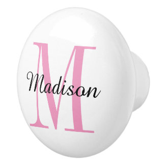 Bouton De Porte En Céramique Puce de tiroir personnalisées Monogramme