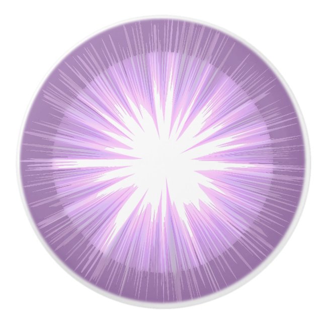 Bouton De Porte En Céramique Purple Sun Fairy (Devant)