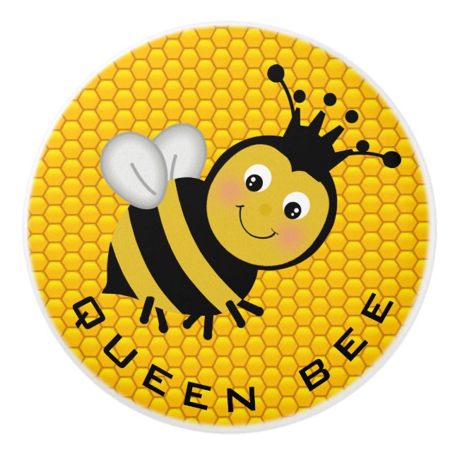 Bouton De Porte En Céramique Queen Bee (Devant)