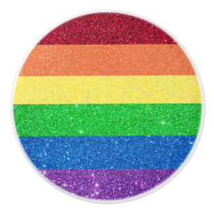 Bouton De Porte En Céramique Rainbow Faux Parties scintillant Girly Plutôt