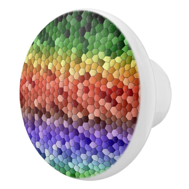 Bouton De Porte En Céramique Rainbow Mosaic (Droite)
