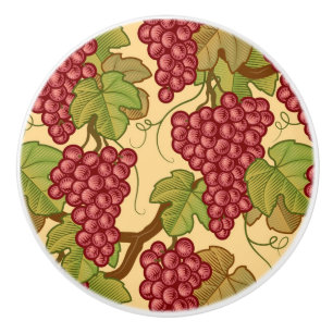 Bouton De Porte En Céramique Raisins