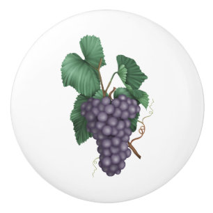 Bouton De Porte En Céramique Raisins pourpres