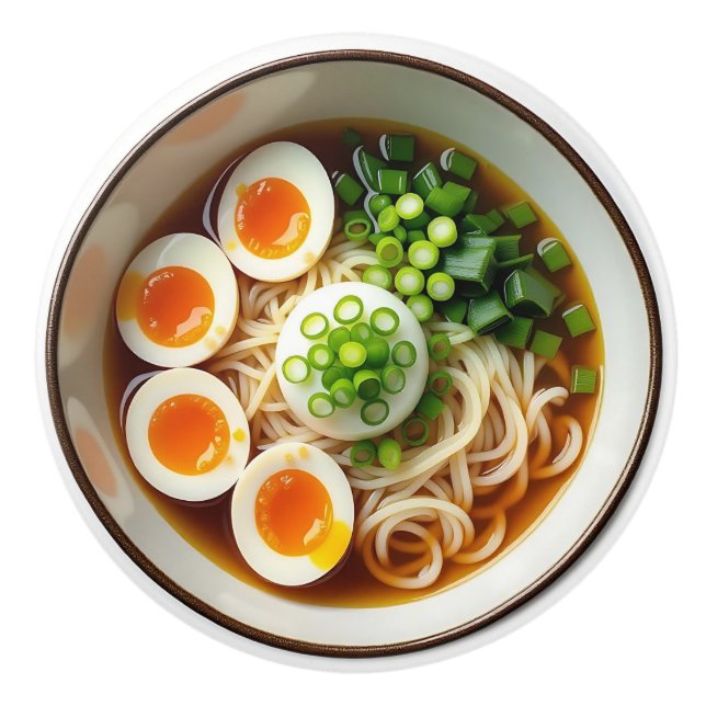 Bouton De Porte En Céramique Ramen Noodles Soup with Eggs (Devant)