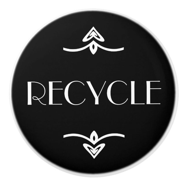 Bouton De Porte En Céramique Recycler (Devant)