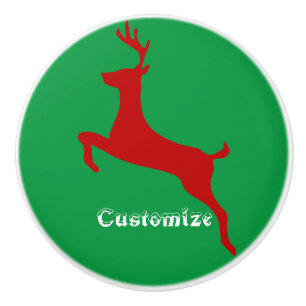 Bouton De Porte En Céramique Red Deer Thunder_Cove