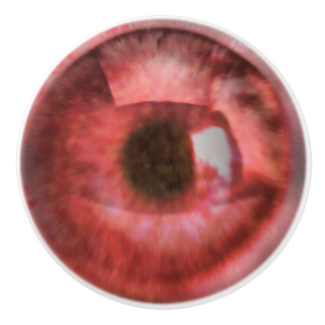 Bouton De Porte En Céramique Red Eyeball (Devant)