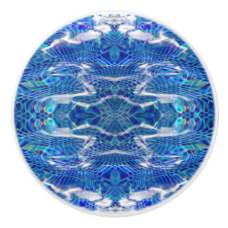 Bouton De Porte En Céramique Réflexion Armoire bleue