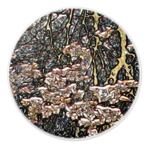BOUTON DE PORTE EN CÉRAMIQUE RÉFLEXIONS D'EAU DE FLUX