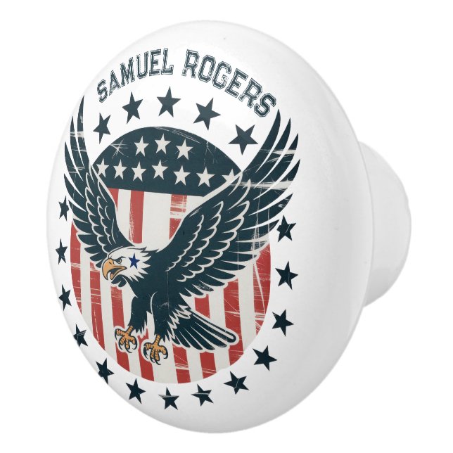 Bouton De Porte En Céramique Retro American Eagle  (Droite)