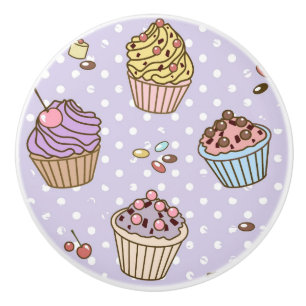 Bouton De Porte En Céramique Rétro motif de bonbons