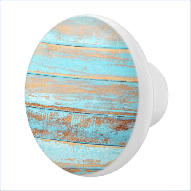 Bouton De Porte En Céramique Revêtu Bleu Peint Bois (Créateur téléchargé)