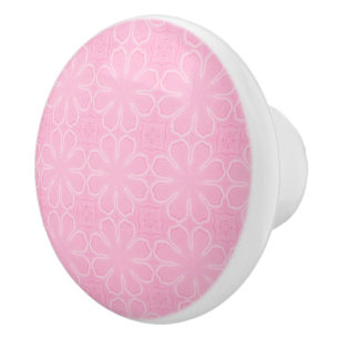 Bouton De Porte En Céramique rose