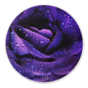 Bouton De Porte En Céramique Rose de pourpre